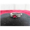 Image 2 : Sterling Silver Ruby Gemstone with Cubic Zirconia 