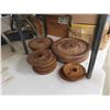Image 2 : 4 Very Rare Whipper Watson Steel Plates & Vintage Weider Barbell  Steel Plates (2) 3lbs, (2) 5lbs, 