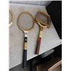 Image 2 : 6 Vintage Tennis Rackets (Some with Cases) 