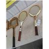 Image 3 : 6 Vintage Tennis Rackets (Some with Cases) 