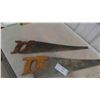 Image 2 : 4 Vintage Wood Carpenters Hand Saws 