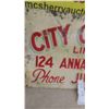 Image 2 : Early Winnipeg City Coal Company Metal Sign 
