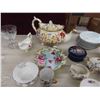 Image 3 : Crystal Glassware, China Teapot, Creamers, Sugar 
