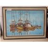 Image 1 : Hans Furcht Oil on Canvas BC Fishing Boats 