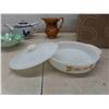 Image 2 : Fireking Casserole Dish with Lid, Teapot, Stafford