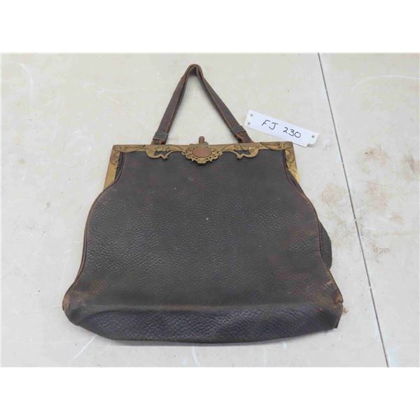 Victorian 1890s Ladies Leather Ornate Should 