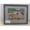 Image 1 : Needlepoint Framed Picture 21'' x 17'' 