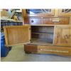 Image 11 : Vintage Wood Cabinet with 2 Glass Doors , 2 