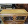 Image 14 : Vintage Wood Cabinet with 2 Glass Doors , 2 