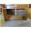Image 9 : Vintage Wood Cabinet with 2 Glass Doors , 2 