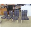 Image 1 : 4 Plaid Occasional Chairs 