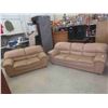 Image 1 : Leather/Leather Style Couch 82'' Wide, 