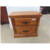 Image 1 : Pine End Table/Night Stand 2 Drawer 27'' x