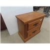 Image 2 : Pine End Table/Night Stand 2 Drawer 27'' x