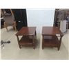 Image 1 : 2 End Tables (Matching) with Drawer 21'' x 