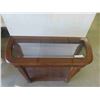 Image 2 : Hall Stand Oak/Glass 29'' x 36'' x 14 1/2'' 