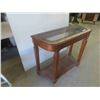 Image 3 : Hall Stand Oak/Glass 29'' x 36'' x 14 1/2'' 