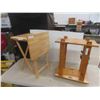 Image 1 : 2 Folding TV Tables with A Stand of Some Sort