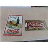 Image 1 : 2 Metal Coke Signs (Modern) 12'' x 17'' &