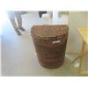 Image 2 : 2 Folding Wood TV Tables, Wicker Hamper, 