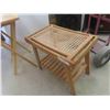 Image 5 : 2 Folding Wood TV Tables, Wicker Hamper, 