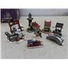 Image 9 : Christmas Village Houses, Trees, People & More 