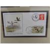 Image 3 : Numbered Print with 2 United Kingdom Stamps 17'' x