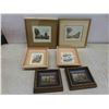 Image 1 : 6 Framed Pictures Including 2 Petit Point, Largest is 