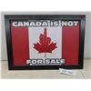 Image 1 : Framed Wood Sign 'Canada is Not for Sale' 20'' x