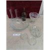 Image 1 : 8pce of Glassware, Vases, Crystal Salad Bowl & 