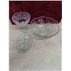 Image 3 : 8pce of Glassware, Vases, Crystal Salad Bowl & 