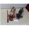 Image 1 : 2 Hydraulic Floor Jacks with 1 Crank Handle 