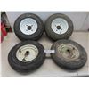 Image 1 : 4 Trailer Tires Includes 2 New 