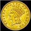 Image 1 : 1861 Indian Princess Head Gold Dollar CLOSE UNC
