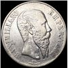 Image 1 : 1866Mo Mexico Peso CLOSELY UNCIRCULATED