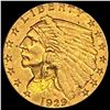 1929 Indian Head $2.50 Gold Quarter Eagl UNCIRCULATED