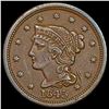 Image 1 : 1845 Braided Hair Large Cent CLOSELY UNCIRCULATED