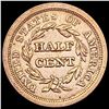 Image 2 : 1851 Braided Hair Half Cent CLOSELY UNCIRCULATED