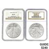 Image 1 : 1999-2000American Silver Eagle $1 [2] NGC MS69