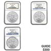 Image 1 : [3] 2001-2012 American Silver Eagles $1 NGC MS69