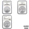 Image 1 : [3] 2007-2018 Silver Eagle $1 NGC MS69
