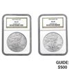 Image 1 : [2] 1996/2000 American Silver Eagle NGC MS69