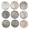 1879-1922 [9] Silver Dollar Lot