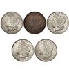 Image 1 : 1880-1899 BU Morgan SIlver Dollar Lot [5 Coins]