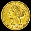Image 1 : 1903-S Liberty Head Half Eagle CLOSELY UNCIRCULATED