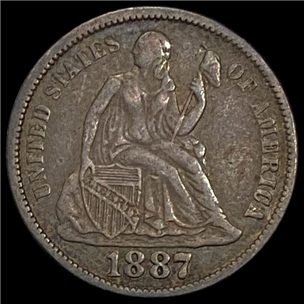 1887 Seated Liberty Dime CLOSELY UNCIRCULATED