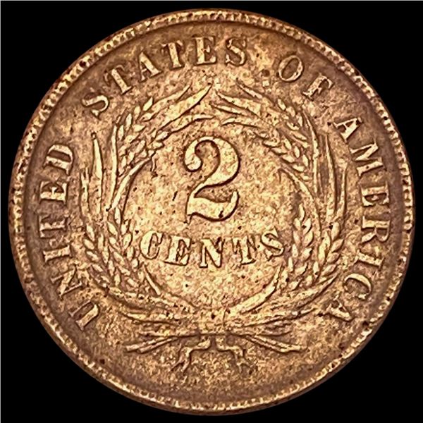1864 Two-Cent Piece LIGHTLY CIRCULATED