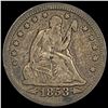 1853 A&R Seated Liberty Quarter NICELY CIRC