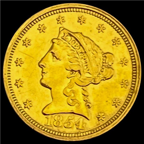 1854 $2.50 Liberty Head Quarter Eagle CLOSELY UNCIRCULATED