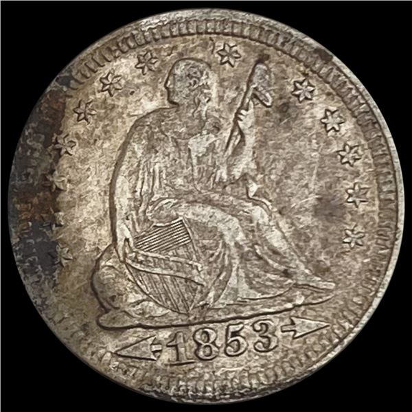 1853 Seated Liberty Quarter NEARLY UNCIRCULATED